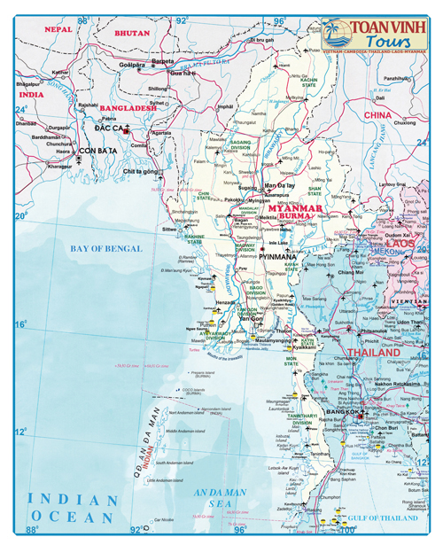 Map of Myanmar